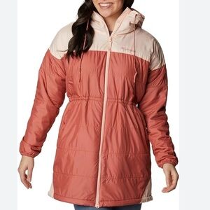 Columbia Women's Flash Challenger Sherpa Lined Long Jacket size XXL IN PEACH